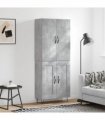 vidaXL Highboard Concrete Grey 69,5x34x180 cm Engineered Wood