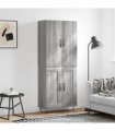 vidaXL Highboard Grey Sonoma 69,5x34x180 cm Engineered Wood