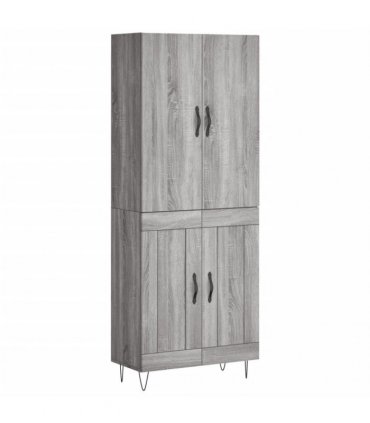 vidaXL Highboard Grey Sonoma 69,5x34x180 cm Engineered Wood