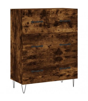 vidaXL Highboard Smoked Oak 69,5x34x180 cm Engineered Wood