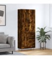 vidaXL Highboard Smoked Oak 69,5x34x180 cm Engineered Wood