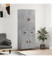 vidaXL Highboard Concrete Grey 69,5x34x180 cm Engineered Wood