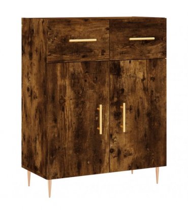 vidaXL Highboard Smoked Oak 69,5x34x180 cm Engineered Wood