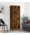 vidaXL Highboard Smoked Oak 69,5x34x180 cm Engineered Wood