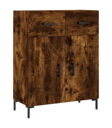vidaXL Highboard Smoked Oak 69,5x34x180 cm Engineered Wood