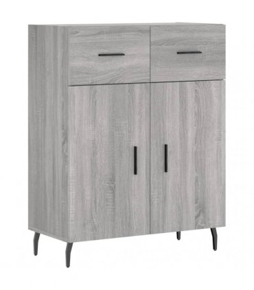 vidaXL Highboard Grey Sonoma 69,5x34x180 cm Engineered Wood