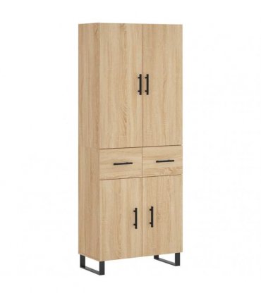 vidaXL Highboard Sonoma Oak 69,5x34x180 cm Engineered Wood