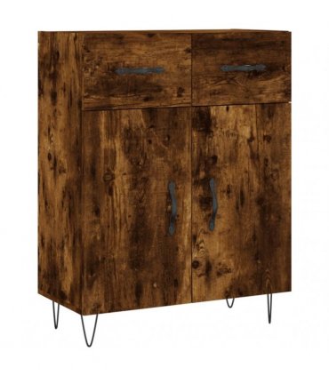 vidaXL Highboard Smoked Oak 69,5x34x180 cm Engineered Wood