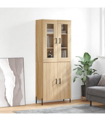 vidaXL Highboard Sonoma Oak 69,5x34x180 cm Engineered Wood