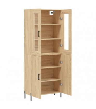vidaXL Highboard Sonoma Oak 69,5x34x180 cm Engineered Wood