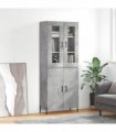 vidaXL Highboard Concrete Grey 69,5x34x180 cm Engineered Wood