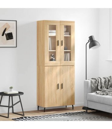 vidaXL Highboard Sonoma Oak 69,5x34x180 cm Engineered Wood