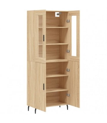 vidaXL Highboard Sonoma Oak 69,5x34x180 cm Engineered Wood