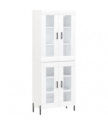 vidaXL Highboard White 69,5x34x180 cm Engineered Wood
