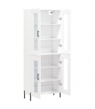 vidaXL Highboard White 69,5x34x180 cm Engineered Wood