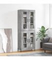 vidaXL Highboard Concrete Grey 69,5x34x180 cm Engineered Wood