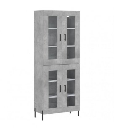 vidaXL Highboard Concrete Grey 69,5x34x180 cm Engineered Wood