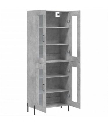 vidaXL Highboard Concrete Grey 69,5x34x180 cm Engineered Wood