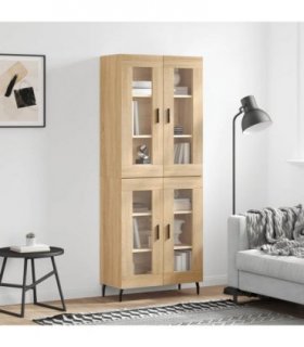 vidaXL Highboard Sonoma Oak 69,5x34x180 cm Engineered Wood
