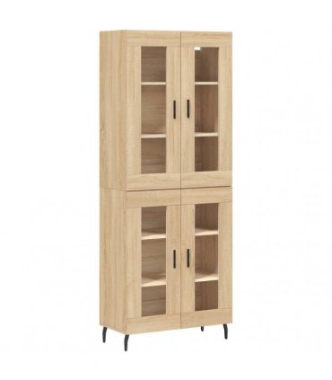 vidaXL Highboard Sonoma Oak 69,5x34x180 cm Engineered Wood