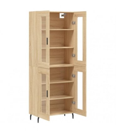 vidaXL Highboard Sonoma Oak 69,5x34x180 cm Engineered Wood