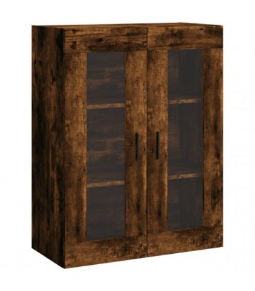 vidaXL Highboard Smoked Oak 69,5x34x180 cm Engineered Wood