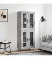 vidaXL Highboard Concrete Grey 69,5x34x180 cm Engineered Wood