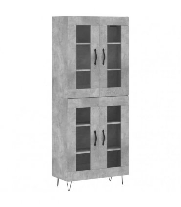 vidaXL Highboard Concrete Grey 69,5x34x180 cm Engineered Wood