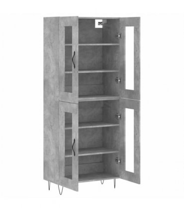 vidaXL Highboard Concrete Grey 69,5x34x180 cm Engineered Wood
