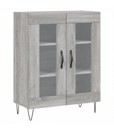 vidaXL Highboard Grey Sonoma 69,5x34x180 cm Engineered Wood