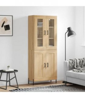 vidaXL Highboard Sonoma Oak 69,5x34x180 cm Engineered Wood