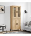 vidaXL Highboard Sonoma Oak 69,5x34x180 cm Engineered Wood