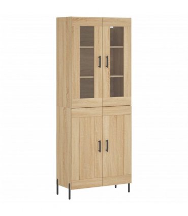 vidaXL Highboard Sonoma Oak 69,5x34x180 cm Engineered Wood