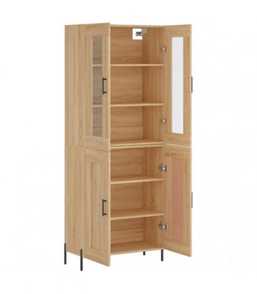 vidaXL Highboard Sonoma Oak 69,5x34x180 cm Engineered Wood