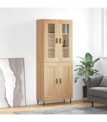 vidaXL Highboard Sonoma Oak 69,5x34x180 cm Engineered Wood