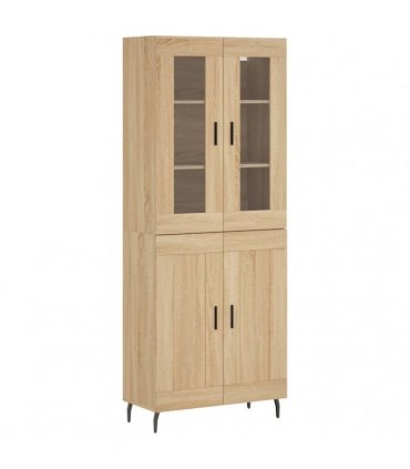vidaXL Highboard Sonoma Oak 69,5x34x180 cm Engineered Wood