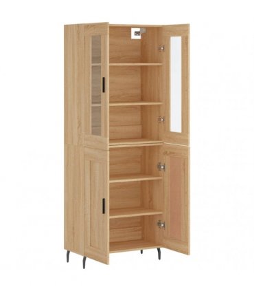 vidaXL Highboard Sonoma Oak 69,5x34x180 cm Engineered Wood