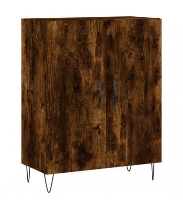 vidaXL Highboard Smoked Oak 69,5x34x180 cm Engineered Wood