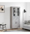 vidaXL Highboard Grey Sonoma 69,5x34x180 cm Engineered Wood
