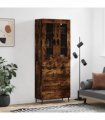 vidaXL Highboard Smoked Oak 69,5x34x180 cm Engineered Wood
