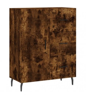 vidaXL Highboard Smoked Oak 69,5x34x180 cm Engineered Wood