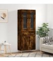 vidaXL Highboard Smoked Oak 69,5x34x180 cm Engineered Wood
