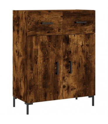 vidaXL Highboard Smoked Oak 69,5x34x180 cm Engineered Wood