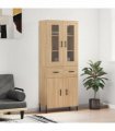 vidaXL Highboard Sonoma Oak 69,5x34x180 cm Engineered Wood