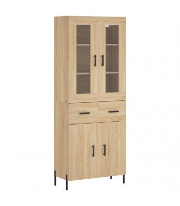 vidaXL Highboard Sonoma Oak 69,5x34x180 cm Engineered Wood