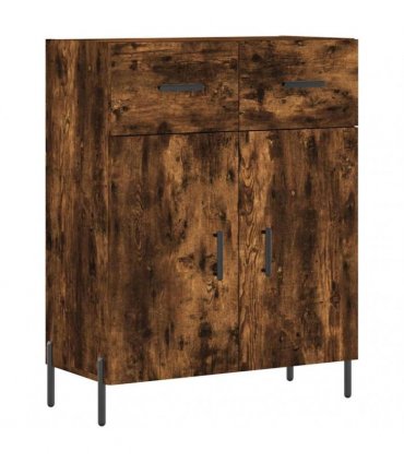vidaXL Highboard Smoked Oak 69,5x34x180 cm Engineered Wood