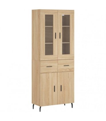 vidaXL Highboard Sonoma Oak 69,5x34x180 cm Engineered Wood