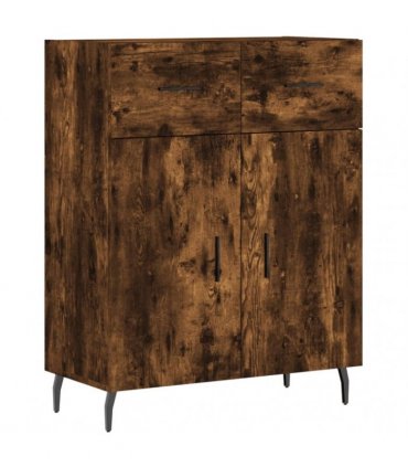 vidaXL Highboard Smoked Oak 69,5x34x180 cm Engineered Wood