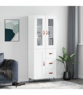 vidaXL Highboard White 69,5x34x180 cm Engineered Wood