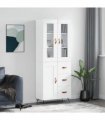 vidaXL Highboard White 69,5x34x180 cm Engineered Wood